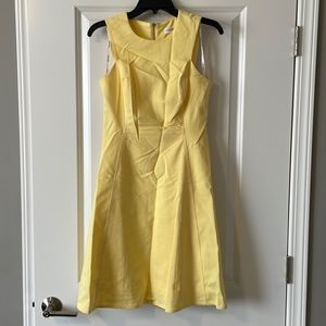 Yellow Calvin Klein Cocktail Dress